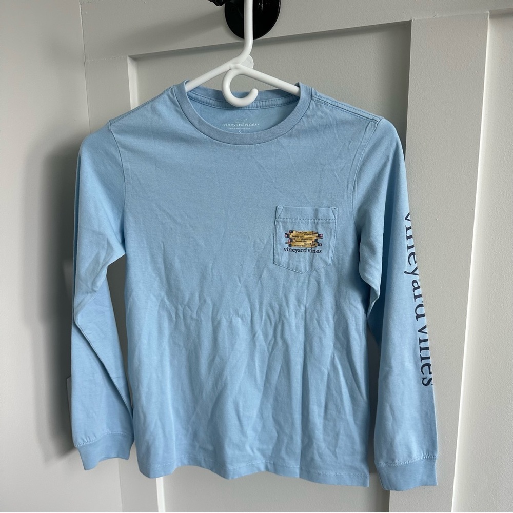 Blue Vinyard Vines Back to School Shirt